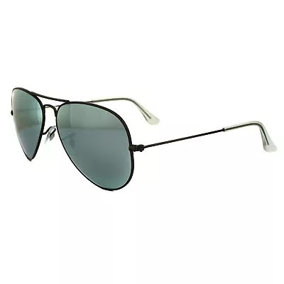 £99 • Buy Ray-Ban Sunglasses Aviator 3025 029/30 Gunmetal Green Silver Mirror Medium 58mm