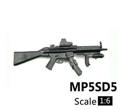 1/6 Scale MP5SD5 Rifle Gun Weapon Military For 12  Action Figure Soldier SWAT • £5.99