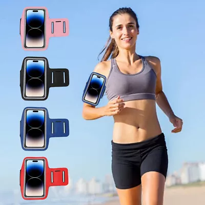 Sports Gym Phone Armband Cover Running Arm Holder Case For IPhone Samsung Mobile • £3.23