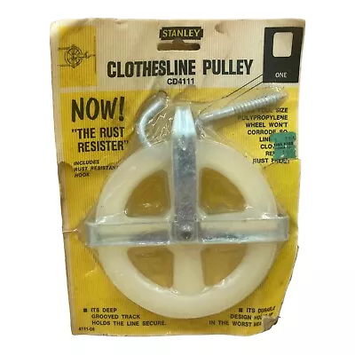 Vintage Stanley Clothesline Pulley Laundry Line Outdoor Drying NOS • $17.99