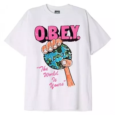 Obey The World Is Yours Logo Tee White - Medium • £29.50