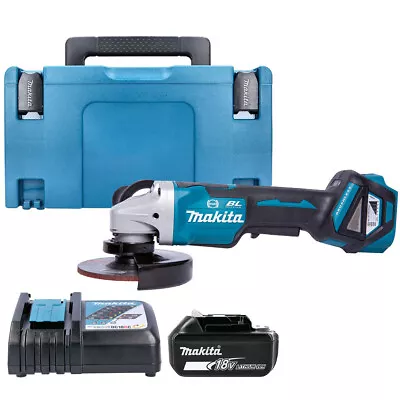 Makita DGA517 18V Angle Grinder 125mm With 1 X 5.0Ah Battery Charger & Case • £322.38