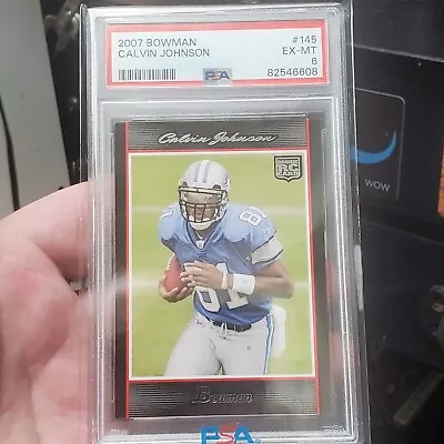 2007 Bowman Calvin Johnson Megatron. Rc. PSA 7. Stunning Display! • $22.23