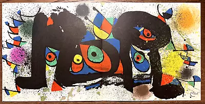Joan Miro Original Stone Lithograph Limited Edition 1973 Plate Signed • $149