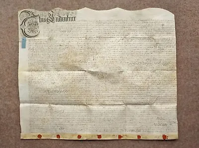 1709 Anstey Leicester Vellum Deed Indenture + Paper Document 11 Seals In Total • $92.49