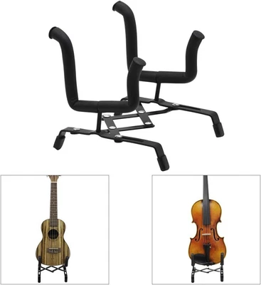 $20.99 • Buy Bracket Universal Foldable Ukulele Violin Stand 4/4 3/4 2/4 1/4 Violin Foldable