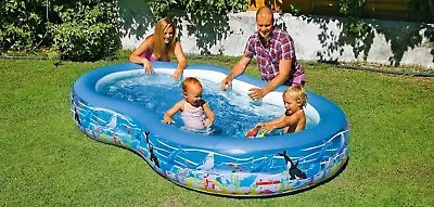 Chad Valley 9ft 500Ltr Ocean Lagoon Family Paddling Pool Garden Kids Adults Gift • £49.99