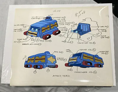 He-man Original Production Cel Attack Track Model Sheet Motu Filmation • $499