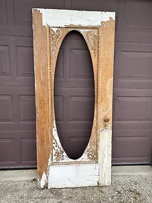 Antique Vintage Carved Wood Entry Door • $500