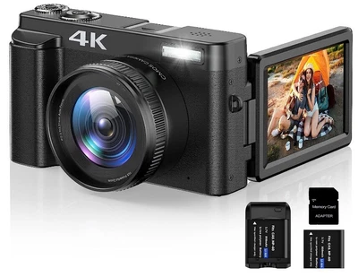 $69 • Buy Vlogging Camera, 4K Digital Camera For YouTube Autofocus 16X Digital Zoom