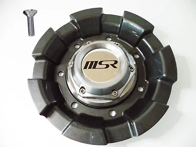 MSR Wheels Gunmetal Grey Wheel Center Cap # 3222 (1 CAP) New + Bolt ! • $35