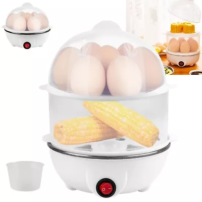 Egg Boiler Cooker Poacher Auto-Off Food Vegetable Steamer 7 14 Egg Capacity Tray • $18.98