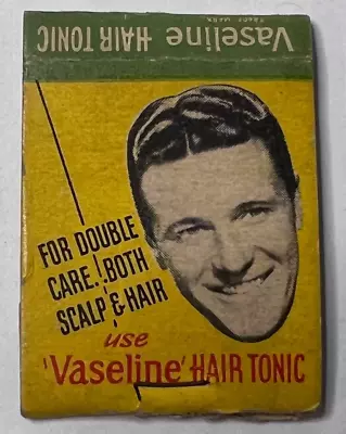 Vintage Advertising Matchbook Vaseline Hair Tonic Barber Shop Antique • $4.95