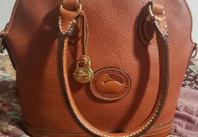 DOONEY & BOURKE Vtg Tan Leather Handbag Purse Pre-owned No Shoulder Strap • $70