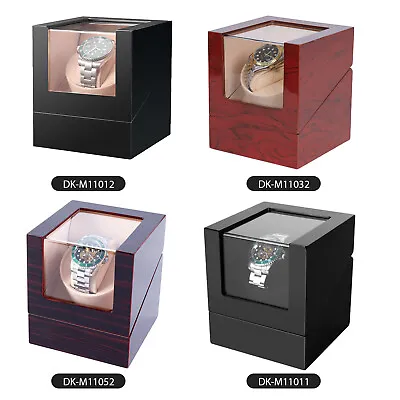 Leather Automatic Watch Winder Single Display Watch Box Case With Quiet Motor • $35.99