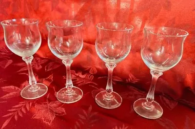 Mikasa ARDMORE Crystal Wine Goblets Glasses 7 1/8  X 3  Set Of 4 • $26.99