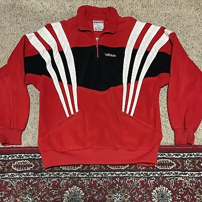 Vintage Adidas Olympic Pullover Half Zip Fleece Size M *RARE* • $85