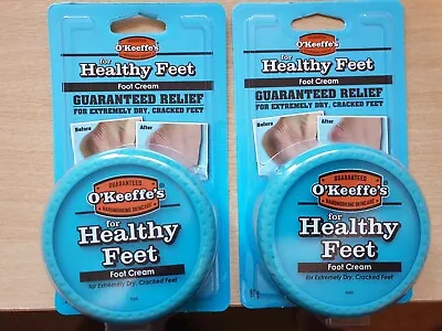 O'keeffe's Healthy Feet Cream X 2 Jars 91g. (JUST £16.49) & FREEPOST • £16.49