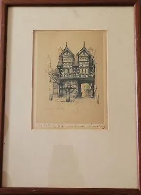 Drawing  The Gateway Of Council House Shrewsbury  Print By Marjorie C Bates • £5