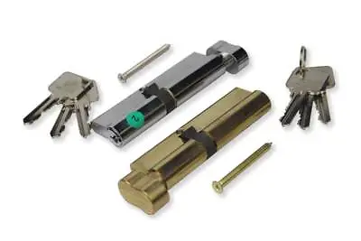 Thumb Turn Euro Profile Cylinder Upvc Door Lock Key & Turn With 3 Keys All Sizes • £14.20