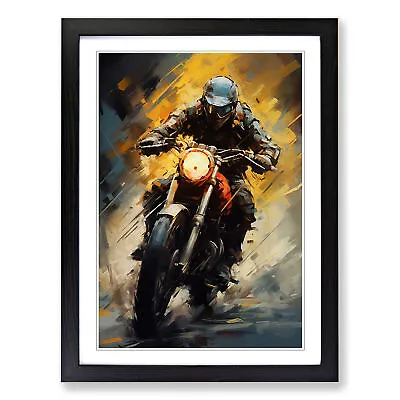 Motorbike Modern Wall Art Print Framed Canvas Picture Poster Decor Living Room • $18.59