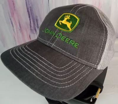 John Deere Logo Kids / Toddler Adjustable Peak Mesh Back Trucker Cap Hat Farming • $29.95