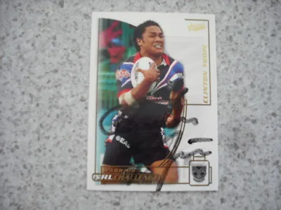 $9.99 • Buy Nrl Rugby League Card Personally Signed & Coa 2002 Clinton Toopi Warriors
