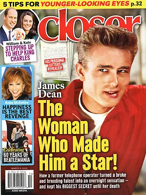 CLOSER Magazine March 4 2024 James Dean The Beatles Jennifer Holliday • $20