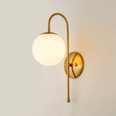 Mid Century Modern Wall Light Brass 17  Wall Sconce Fixture For Bathroom Bedroom • $59.90