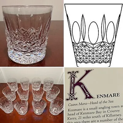 Vintage Set 12 WATERFORD CRYSTAL Kenmare Old-Fashioned Tumblers Glasses IRELAND • $449.99