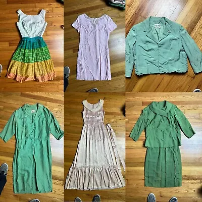 WOUNDED Vintage Clothing Lot 5 Pieces 1940s 1950s 1960s XXS-Med • $25