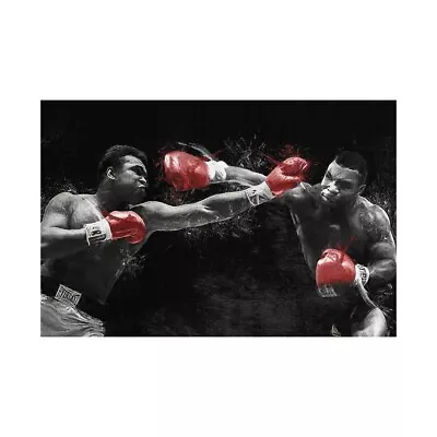 Mike Tyson Vs Muhammad Ali Boxing Match Canvas Posters Art Boys Gym Home Decor • $13.49