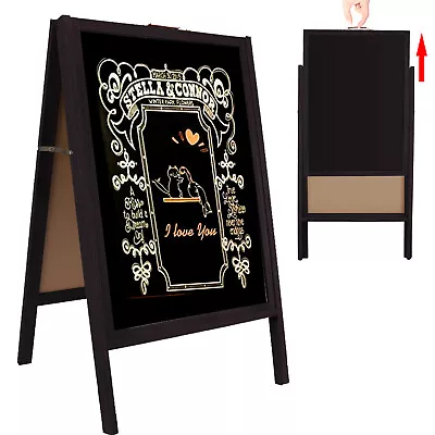 Large Pavement Sign Black Chalkboard A Board Advertising Event Dry Liquid Chalk • £38.91