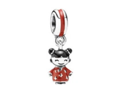$39 • Buy New Genuine PANDORA 791431ENMX Sterling Silver Chinese Doll Dangle Charm
