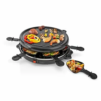 6 Person Raclette Grill Electric Non Stick Party Grill With Spatulas • £31.92