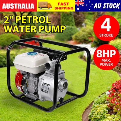 Water Pump Petrol 2  Fire Fighting High Flow Pressure 8HP 210CC Water Transfer • $218.95