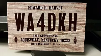 Amateur Ham Radio QSL Postcard WA4DKH Edward R. Harvey 1978 Louisville Kentucky • $9.69