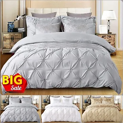 Luxury Reversible Duvet Set Quilt Cover Double King Size Bedding Set Pillowcase* • £10.47
