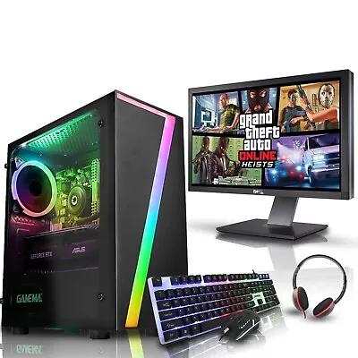 Core I5 Gaming PC Bundle 16GB RAM 240GB SSD NVIDIA GT 1030 Windows 10 Computer • £299.99