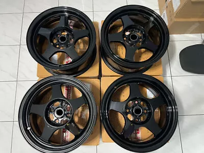 For Ek9 Ef8 Ef9 Sb3 Eg6 REGA Dc2 Ef JDM 15  Black Evo Racing Style Wheels • $1045.47