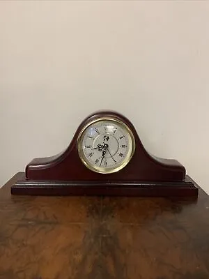 Vintage Mahogany Napoleon Hat Shape Mantle Clock - Quartz • £36