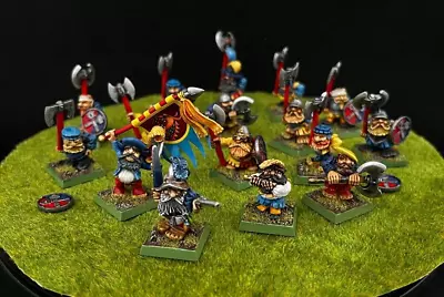 GW Warhammer Fantasy Classic Imperial Dwarf Warriors Metal Vintage Pro Painted • £149.99