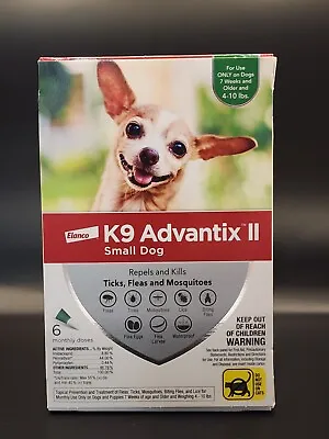  K9 Advantix II Topical Flea Treatment Under 10 Lbs. 6-Pack • $58.99