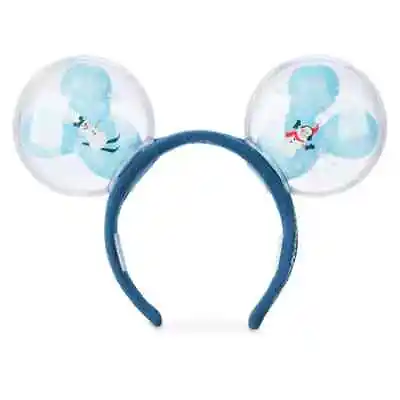NWT Disney Parks Blue Mickey Mouse Balloon Light-Up Ears Headband Snow Much Fun  • $25