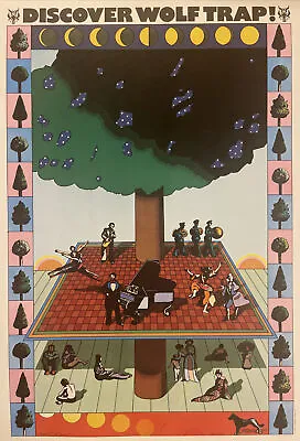 Milton Glaser ‘Discover Wolftrap' Music Festival Pop Art Poster 1975 Pop Art 37 • £9.99