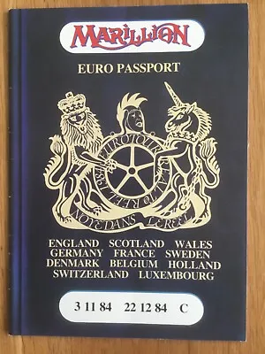 Marillion Euro Passport 1984 Tour Programme • £10
