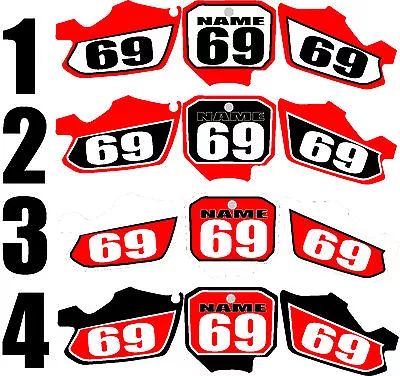 Number Plates Side Panels Graphic Decals For 2003-2008 Honda CR85 CR 85  • $38.99