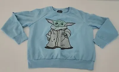 Star Wars Baby Yoda Blue Big Graphic Sweater. Youth 2XL Or Adult Medium • $10.50