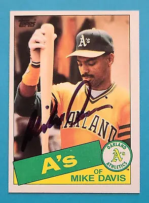 MIKE DAVIS (WS) Hand Signed 1985 Topps #778 Oakland A's Athletics Autograph Auto • $5.99