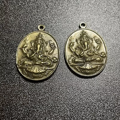 Lot Of Two Ganesh Metal Pendants  • $14.41